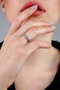 Heliophilia Silver Anillo de Zirconio en Bronce Plateado Ajustable